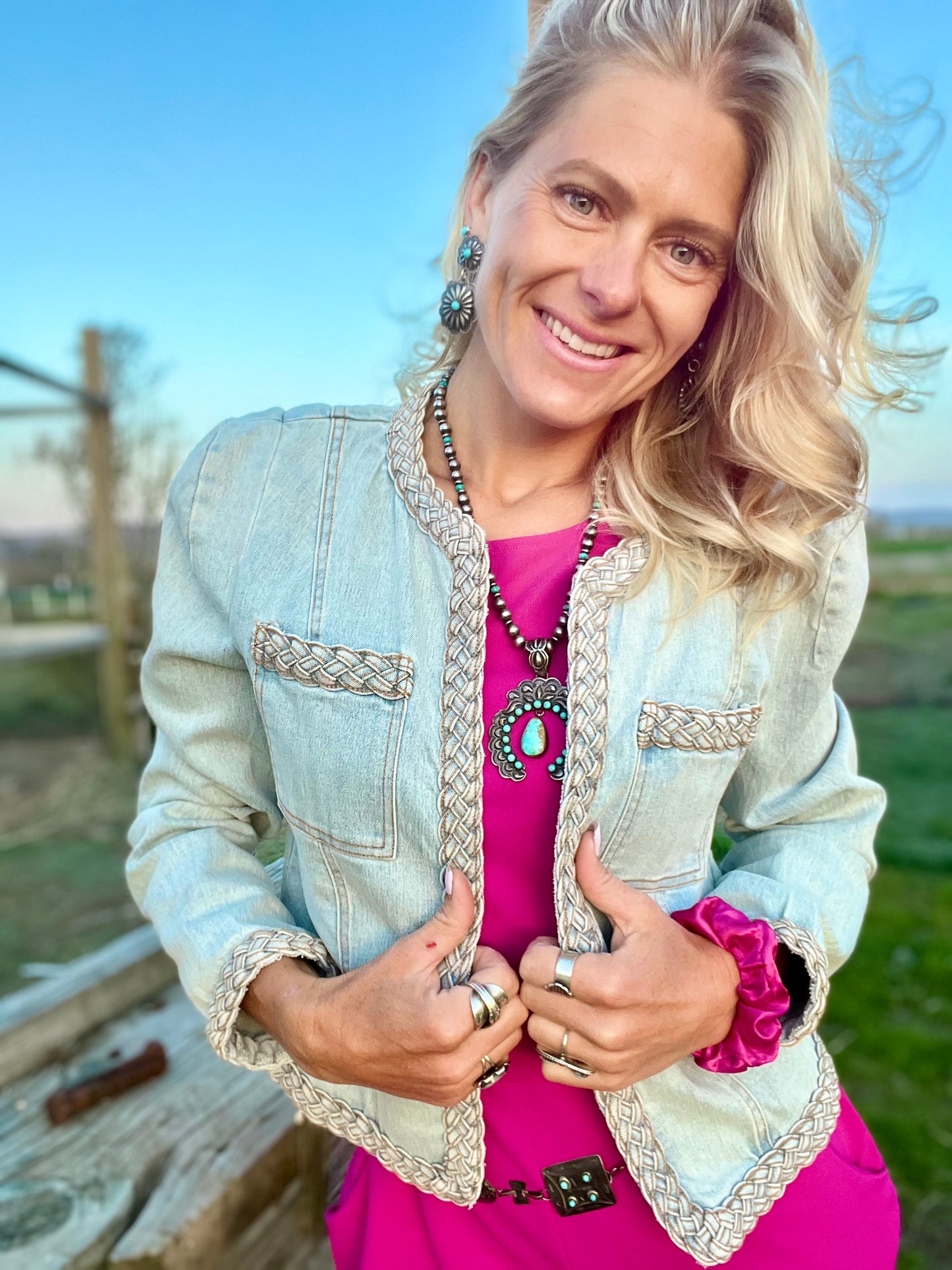 Braided Denim Jacket