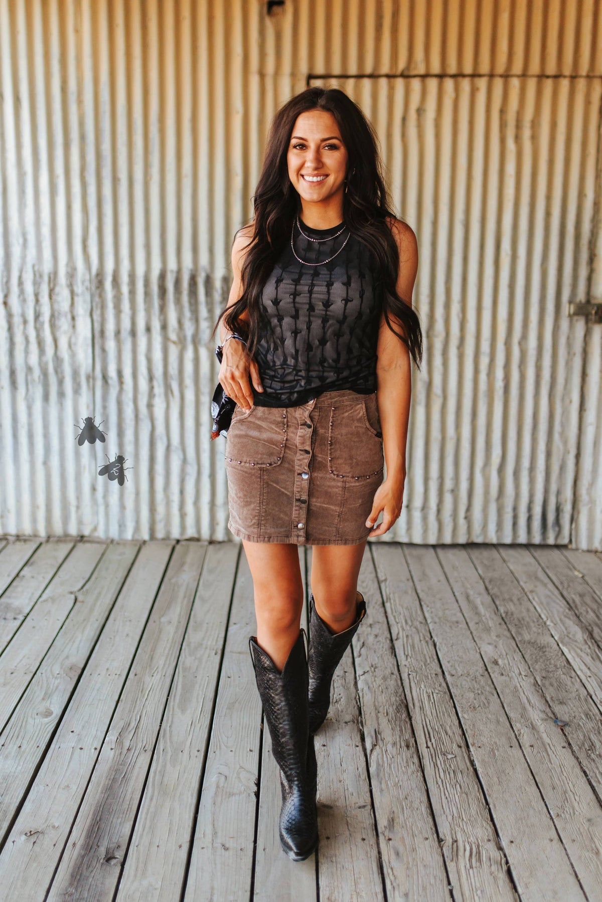 My Lady Lace Tank — Midnight