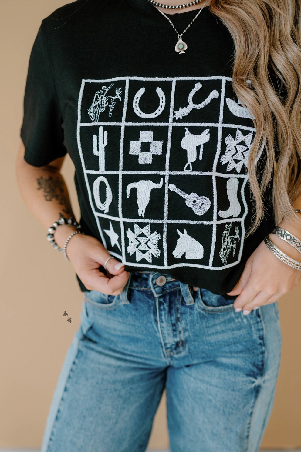 Check It Black Checkered T-Shirt