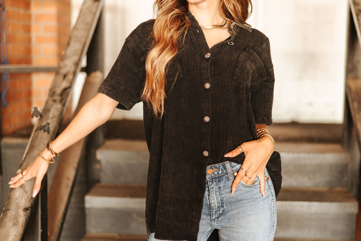 Rodeo Grounds Midnight Western Button-Down Shirt