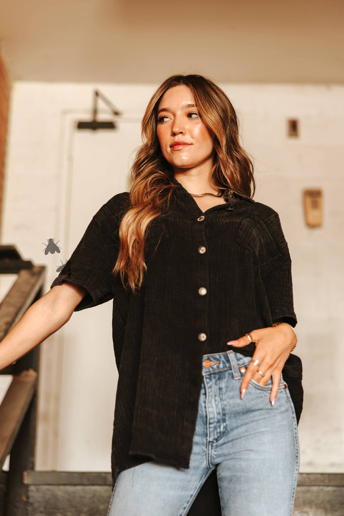 Rodeo Grounds Midnight Western Button-Down Shirt