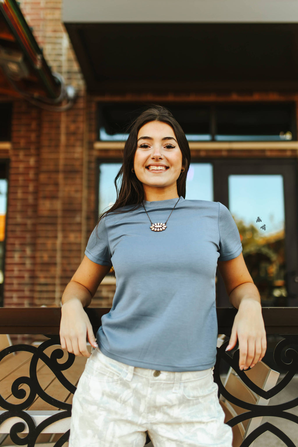 Cloud Basics Snug Tee — Denim