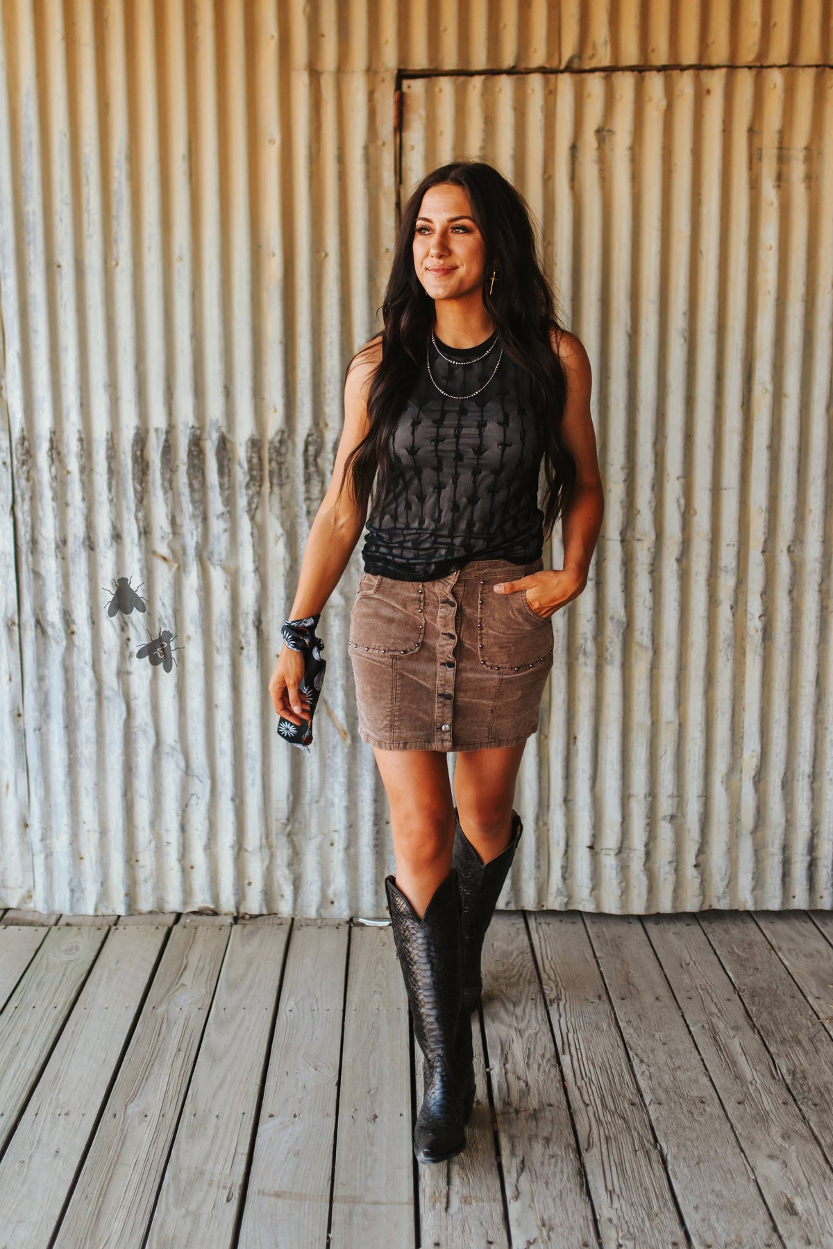 My Lady Lace Tank — Midnight