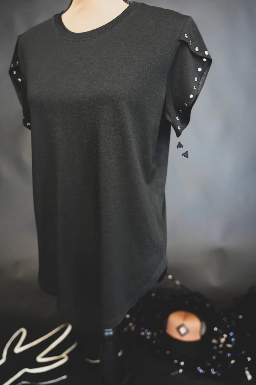 Concho Bolo Black Tee