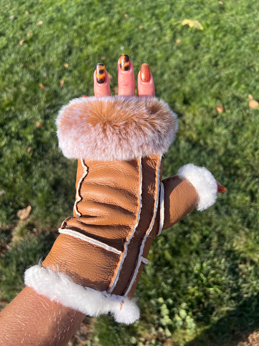 Rabbit/Shearling Gloves