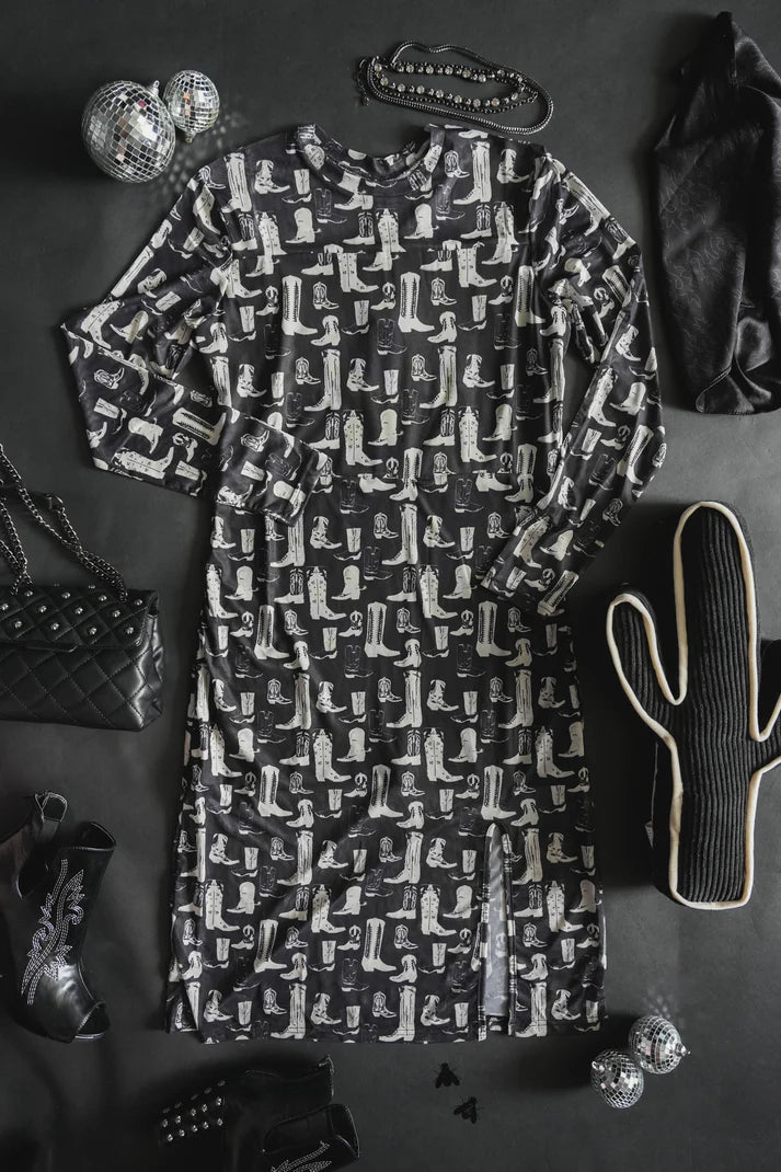 We Be Scootin' Mesh Dress