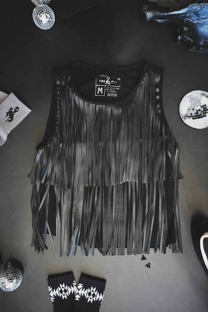 Girls' Best Fringe Top — Midnight