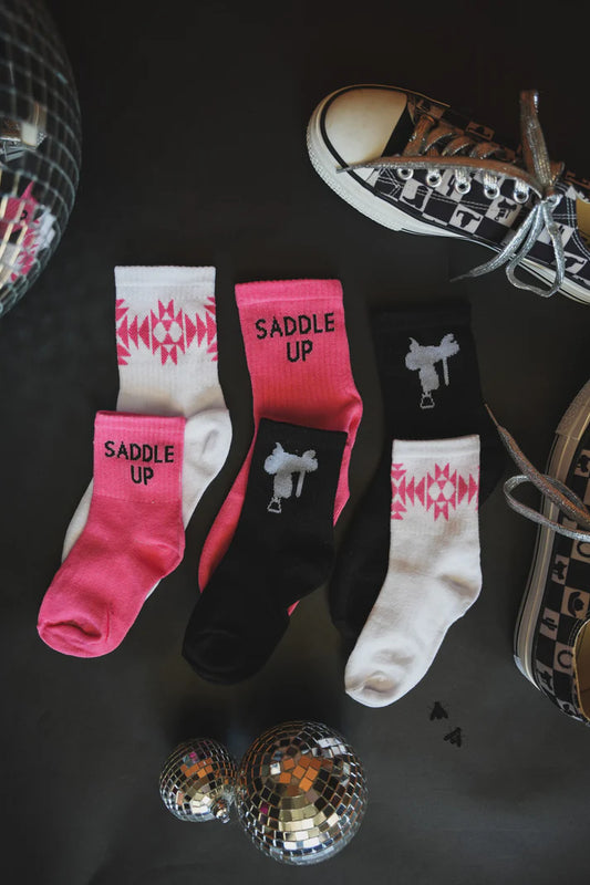 SOCK EM SILLY *SADDLE POP SOCKS