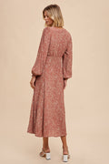 Rosewood Floral Button-Down Dress